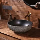 【排水セット付き】 洗面ボウル 陶器 豪華 手洗器 置き型 洗面器 深型 洗面台 蛇口付き (JP8-17)