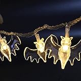 Bidason ハロウィン 電飾 コウモリ 電球　LED　ストリングライト バット　イルミネーション　コウモリライト 飾り物　パーティー　ハロウィン イルミネーションLED ライト 全長2M　LED2