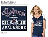 NHL Colorado AvalancheレディースクルーネックTee、ブラック、大