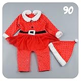 PS BABY ベビー サンタクロース 女の子 帽子付き (90)