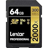 LEXAR MEDIA Professional 2000x 64GB SDXC UHS-II SDカード LSD64GCRBNA2000R 並行輸入品 (64GB 2000倍速)