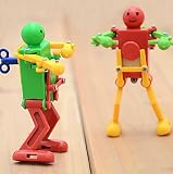 2pcs Swinging dancing robot machine Cute Cochain Cartoon Wind-up toys newborn baby infant child Kid 