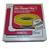 LASCO 04 – 3306トイレボウルワックスリングwithポリエチレンフランジ3インチ、4インチの廃棄物ライン、真鍮トイレボルト含ま