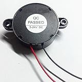 2ピースブラック95DBアラームハイデシベル3-24V 12V電子ブザー連続ビープ音 電子ブザー