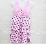 EWIN 女性水泳水着ベス??トポイントドット柄ホルター水着1ワンピース水着水着サイズL