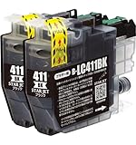 brother ブラザー LC411BK (ブラック)【2本】 最新 互換 インクカートリッジ 411 LC411 411BK 黒 インク 純正と併用可能 DCP-J526N J914N J926N-W J926N-B J1800N J528N J928N J915N J928N-W J928N-B MFC-J739DN J904N J739DWN J939DN J939DWN J905N