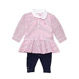 ラルフローレンの子供服　POLO　RALPHLAUREN　ベビー　女の子ツーピースセット　７５ｃｍ [並行輸入品]