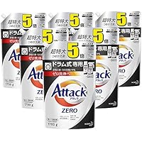 【ケース販売】アタック ZERO(ゼロ) 洗濯洗剤 液体 ドラム式専用 詰め替え 大容量 1700g&times;6個 (約5倍分)