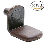 5 mmガラスシェルフサポートPegs w /ブラウンビニールスリーブ – ブラケットスタイル 50 ブロンズ SS-BraSlv-5mm-AB-50