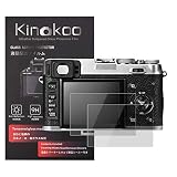 kinokoo 液晶保護フィルム 富士 Fujifilm デジタルカメラ X100S X100 X20 X10 X-E1 専用 硬度9H 高透過率 耐指紋 気泡無し 強化ガラス 厚さ0.3mm 2枚セット 標識クロス付き(X100S X100 X20 X10 XE1専用)