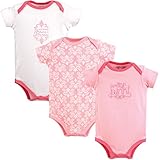 (ラバブルフレンズ) Luvable Friends Baby Sayings ボディスーツ 3枚パック US サイズ: 9-12 Months カラー: ピンク