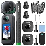 AKASO 360 ウィンターセット 360度カメラ アクションカメラ-5.7K360度動画 72MP360度写真 新型1/2インチ48MPセンサー 360度水平維持 360° スーパースムース 安定化機能 AI編集 見えない自撮り棒効果 2.29" タッチスクリーン 長時間バッテリー