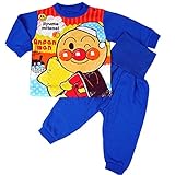 アンパン 腹巻付パジャマ 長袖パジャマ ブルー◇95cm