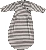 Popolini Felinchen Baby Sleeping Bag Pink/Grey Striped 62/68 by IOBIO