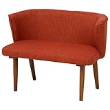 不二貿易 クラムソファー 幅94cm オレンジ 96981