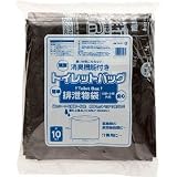 ワタナベ工業:ワタナベ トイレットバック 排泄物処理袋 黒 TB-64 型式:TB-64（1セット:10枚入）