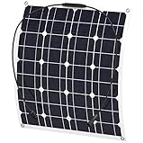 SAILFLO 50W 単結晶 ソーラーチャージャー 18v 曲げ可能 太陽光発電 防水 防振 防塵 RV ボート キャビン テント等に対応 ソーラー充電器 (2pcs)