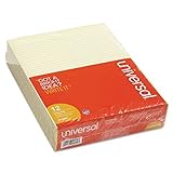 Universal Glue Top Writing Pads Narrow Rule Canary 50-Sheet Pads/Pack Dozen (42000) [並行輸入品]
