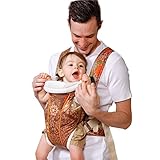 【ベビーアムール 】Bebamour 抱っこ紐 清新な花柄 ベビーキャリア3way 三色　(オレンジ)