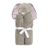 Onuneed(オンユニード) 赤ちゃん毛布 フカフカ おうさぎ、羊、クマ、象 おくるみ 優しい肌触り 保温性 通気性 (ブラウン_うさぎ) [並行輸入品]