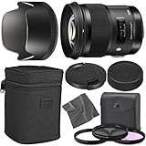 Sigma 50mm f/1.4 DG HSM アートレンズ Nikon F用 AOMスターターキット シグマケース フード 紫外線フィルター (UV) 偏光フィルター (CPL) 蛍光デイライトフィルター (FL-D) - インターナショナルバージョン