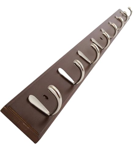 Amazon.co.jp: Demanca ウォールハンガー 壁掛けフック 天然竹製 8連