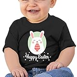 素敵なイースターバニー子供服 ベビーTシャツ 半袖 男の子 女の子 クルーネック カジュアル