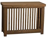 室外機カバー 国産杉 ※アジャスター無し 縦格子 内寸：幅896ｍｍ×奥行397ｍｍ×高さ710ｍｍ DB（ダークブラウン）色