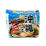 東洋水産 マルちゃん 沖縄そば 袋麺 かつおとソーキ味 1ケース (5食×6パック) 沖縄限定