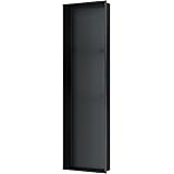 PULSE ShowerSpas NI-1236-MB ニッチ 長方形 ステンレススチール シャワーシェルフ 12インチ x 36インチ マットブラック