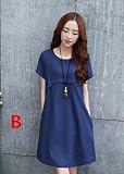 『Vision』マタニティウェア 服 　春夏秋 　 マタニティ 半袖　 ワンピース 妊婦服 授乳口付き　 P006 (2XL, B)