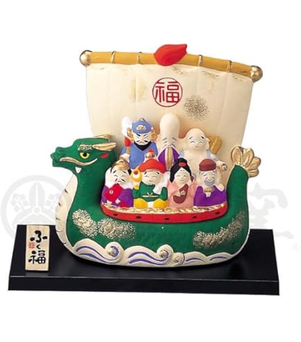 七福神 船の陶器置物 zfko-0742-0.jpg