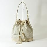 スタッズショルダーバッグ 巾着風 バッグ バケツバッグ バケツ型バッグ ラインストーン ななめ掛け マグネットボタン ショルダーバッグ カモフラ ホワイト ブラック ミニバッグ 185 (ホワイト)