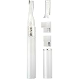 ロゼンスター フェイスシェーバー レディース用 乾電池式 ペンシルタイプ アタッチメント4種付き (マユ用 フェイス用 マユコーム2種) コンパクト F-964 ホワイト