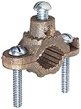 Morris Products 91660 Ground Pipe Clamp, With Adaptor Serrations, 2-10 Wire Range, 1/2" - 1" Water P
