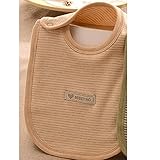 エルフ ベビー(Fairy Baby)オーガニックコットンよだれかけ 食事エプロン スタイ 2枚セット カーキ