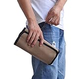 Zafina ツールバッグ 工具箱 工具袋 コンパクトに収まるロールアップケース 収納ポケット数10ヵ所 (36*25cm)