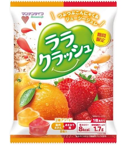 Amazon.co.jp: マンナンライフ 蒟蒻畑ララクラッシュ 杏仁ミルク 24g×8