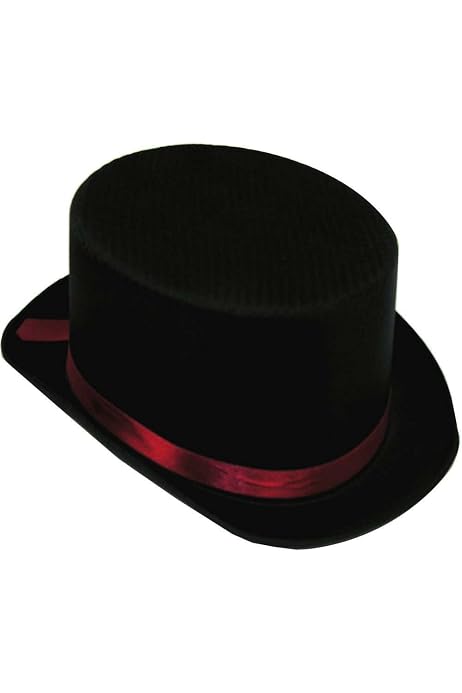 Nicky Bigs Novelties Black Top Hat Red 
