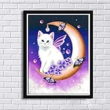 SUND 5D 手作りダイヤモンド絵画セット DIY かわいい 猫 壁掛け 壁飾り インテリア キャンバス製 40*50cm 貼れる 装飾 リビングルーム テレビ背景 安心 雰囲気変貌　模様簡単替え 