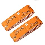 バレエ ストレッチバンド フィットネスバンド 開脚ストレッチバンド エクササイズ ヨガ/ダンス/体操/バレエ/テコンドーなど器具 ヨガストレッチ用 トレーニングベルト 子供向け 柔軟運動 トレーニング 子ども開脚ストレッチバンド 調整可能 滑り止め 高弾性 運動 筋肉強化 ヨガ 健康 男女兼 ダイエット 柄ありオレンジ