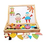 Linyuan 安定した品質 Kids Learning & Education Animal Magnetic Puzzle Wooden Writing Drawing Board Sweet G