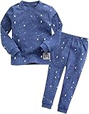 [Vaenait Baby]キッズ子供ベビー服綿100％ルームウェア長袖パジャマ寝間着上下セット Painting Navy S