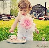 ベビーこどもロンパース☆フラワー＆ファーブローチ付　サテン＆レースロンパース 「Simply Girlie」　6months-3T　シンプルななかにも美しさを感じさせられる繊細で華麗なベビーロンパース