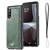 【OULO1】互換性 Xperia 1 IV/SOG06/SO-51C/A201SO 適用 ケース 手帳型 カード収納 スマホケース（ブラック）ソニー エクスペリア1iv ドコモso51c ソフトバンクa201so ポケッ 耐衝撃 軽量 薄い 背面 IC カード入れ カバ― 財布型 カバー xperia 1iv BLACK
