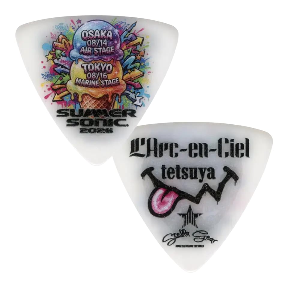 STELLA GEAR SG-P-SS2026 White L'Arc-en-Ciel SUMMER SONIC 2026 tetsuya Pick ラルク アン シエル tetsuya ピック