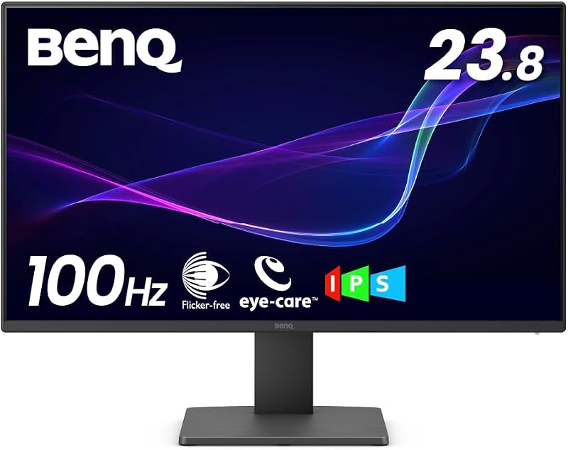 ベンキュージャパン BenQ GW2491 23.8インチ アイケアモニター Full HD/IPS/HDMI/DP/ブルーライト軽減プラス/フリッカーフリー/ティルト機能/23.8型 PCモニター スピーカー非搭載