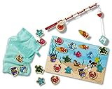 Melissa & Doug Mickeyキャッチ& Count木製釣りゲームDisney Gone Magnetic Activity Set withロッドとリール18ピース、マルチカラー