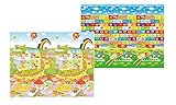 MyLine Baby PlayMat (Super Large, 78.7''x70.9'') (Extra Thick, 1.5cm, Bear Day/Train ABC) by MyLine