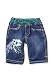 (フェリシモ) 迫力満点 リアルでかっこいい ダイナソー骨 デニム パンツ ターコイズ x ブラック キッズ ボーイズ 9